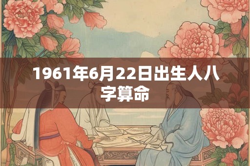 1961年6月22日出生人八字算命