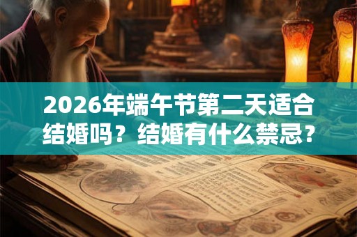 2026年端午节第二天适合结婚吗?结婚有什么禁忌? 2026年端午节第二天适合结婚吗?结婚有什么禁忌?