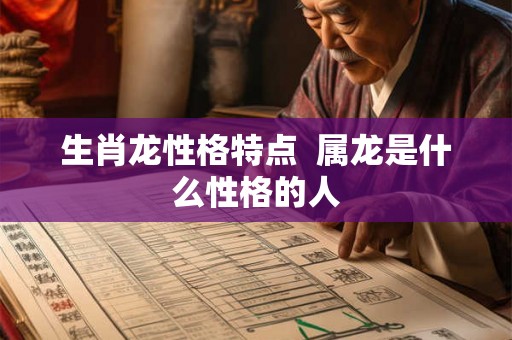 生肖龙性格特点  属龙是什么性格的人