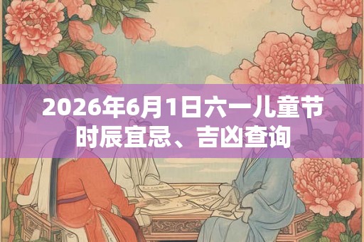 2026年6月1日六一儿童节时辰宜忌、吉凶查询