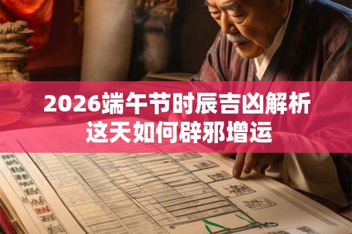 2026端午节时辰吉凶解析 这天如何辟邪增运