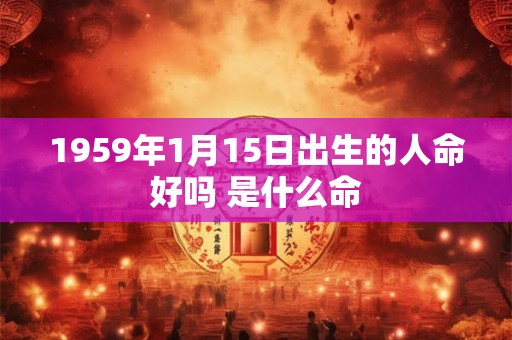 1959年1月15日出生的人命好吗 是什么命