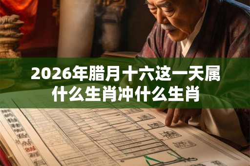2026年腊月十六这一天属什么生肖冲什么生肖