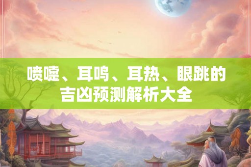 喷嚏、耳鸣、耳热、眼跳的吉凶预测解析大全 喷嚏、耳鸣、耳热、眼跳的吉凶预测解析大全