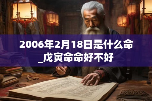 2006年2月18日是什么命_戊寅命命好不好 2006年2月18日是什么命_戊寅命命好不好