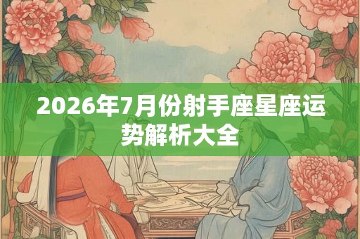 2026年7月份射手座星座运势解析大全 2026年7月份射手座星座运势解析大全