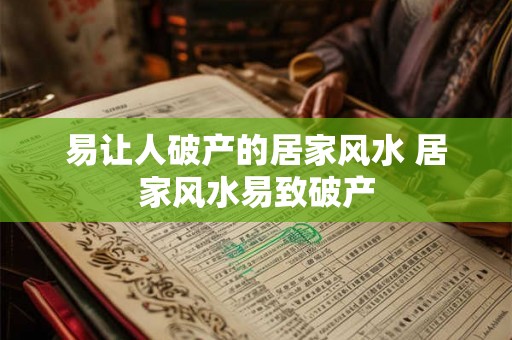 易让人破产的居家风水 居家风水易致破产 易让人破产的居家风水 居家风水易致破产