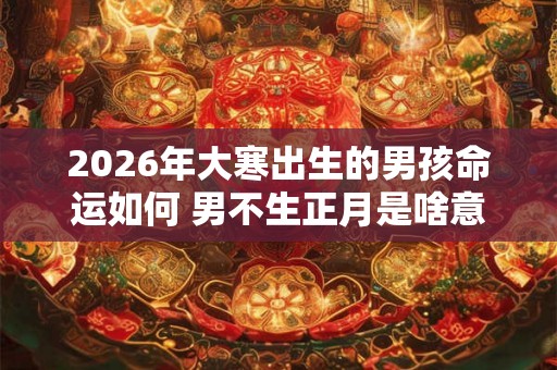 2026年大寒出生的男孩命运如何 男不生正月是啥意思