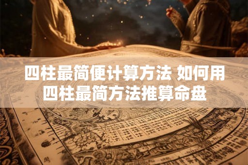 四柱最简便计算方法 如何用四柱最简方法推算命盘