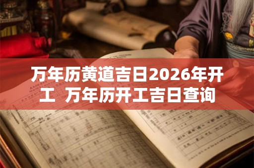 万年历黄道吉日2026年开工  万年历开工吉日查询