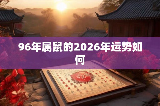 96年属鼠的2026年运势如何
