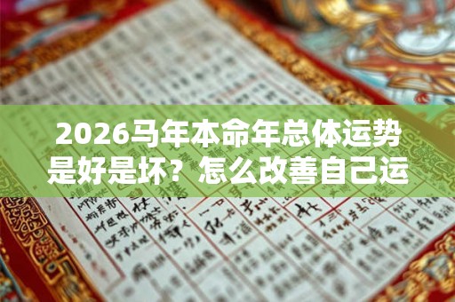 2026马年本命年总体运势是好是坏？怎么改善自己运气？