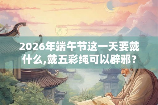 2026年端午节这一天要戴什么,戴五彩绳可以辟邪？