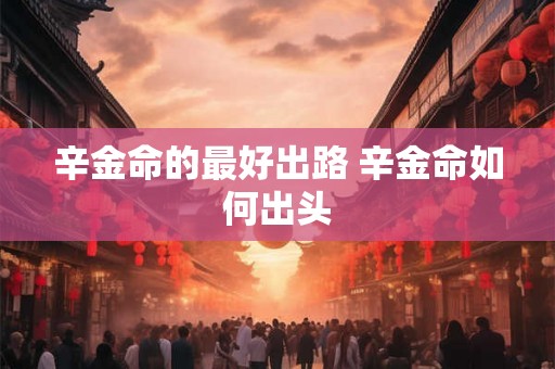 辛金命的最好出路 辛金命如何出头