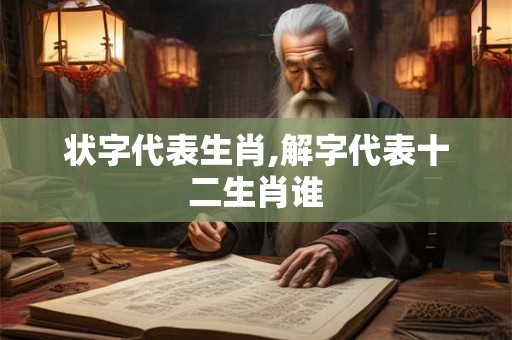 状字代表生肖,解字代表十二生肖谁