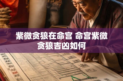 紫微贪狼在命宫 命宫紫微贪狼吉凶如何