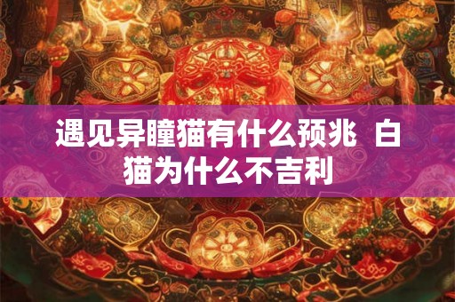 遇见异瞳猫有什么预兆  白猫为什么不吉利