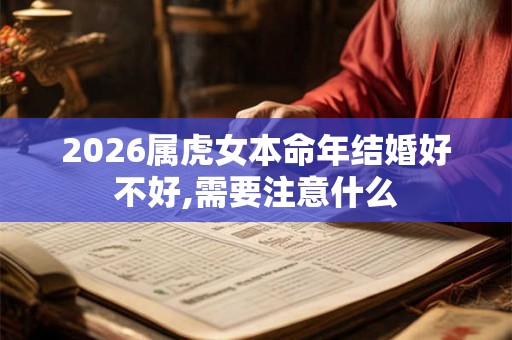2026属虎女本命年结婚好不好,需要注意什么