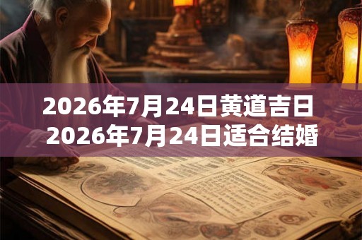 2026年7月24日黄道吉日 2026年7月24日适合结婚吗