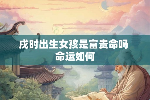 戌时出生女孩是富贵命吗 命运如何