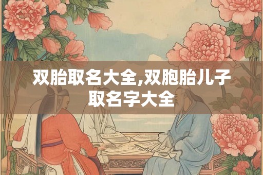 双胎取名大全,双胞胎儿子取名字大全