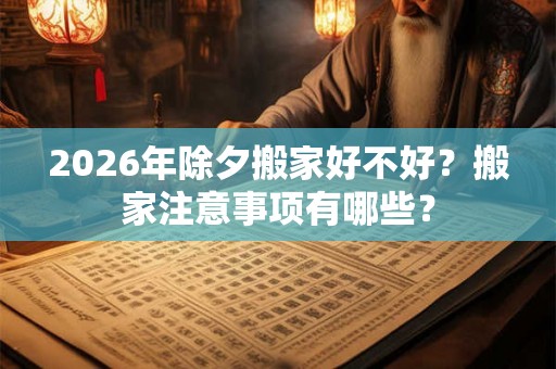 2026年除夕搬家好不好?搬家注意事项有哪些? 2026年除夕搬家好不好?搬家注意事项有哪些?