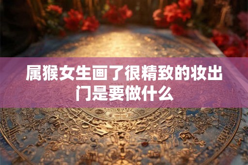 属猴女生画了很精致的妆出门是要做什么
