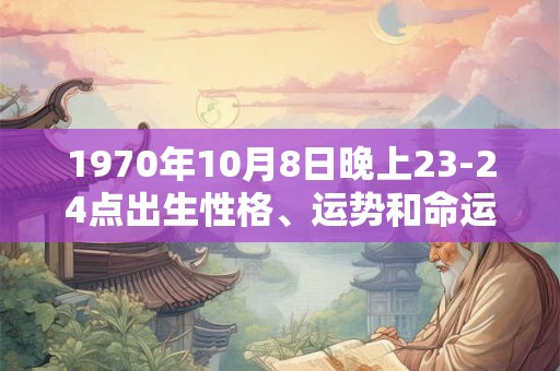 1970年10月8日晚上23-24点出生性格、运势和命运