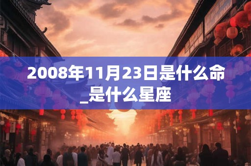 2008年11月23日是什么命_是什么星座 2008年11月23日是什么命_是什么星座