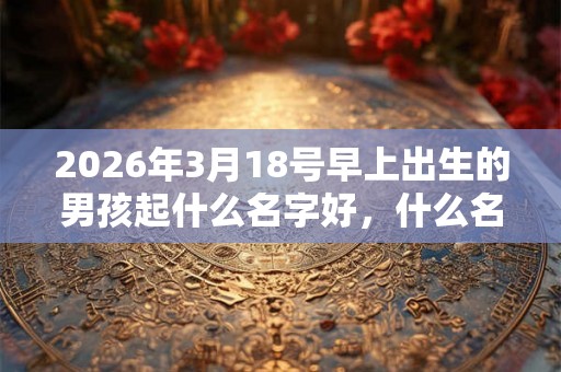 2026年3月18号早上出生的男孩起什么名字好,什么名字比较适合? 2026年3月18号早上出生的男孩起什么名字好,什么名字比较适合?