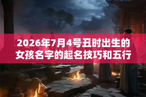 2026年7月4号丑时出生的女孩名字的起名技巧和五行八字