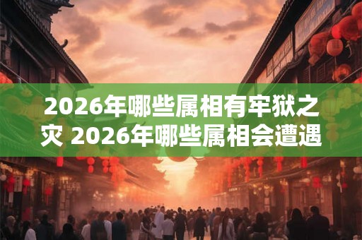 2026年哪些属相有牢狱之灾 2026年哪些属相会遭遇牢狱之灾