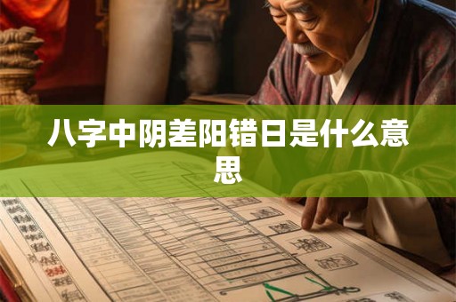 八字中阴差阳错日是什么意思 八字中阴差阳错日是什么意思
