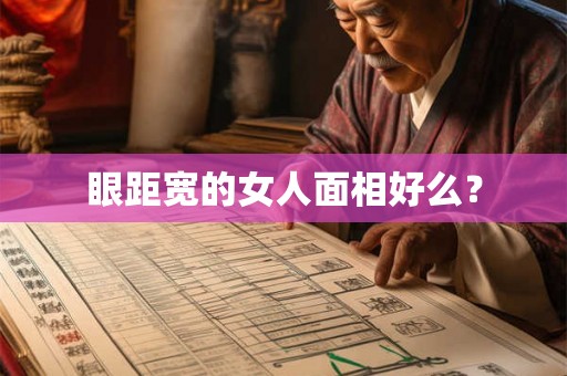 眼距宽的女人面相好么？