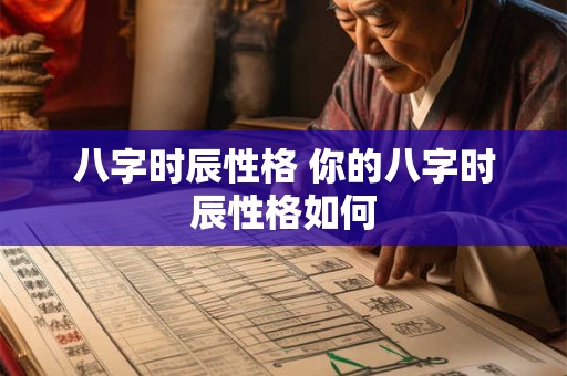 八字时辰性格 你的八字时辰性格如何 八字时辰性格 你的八字时辰性格如何