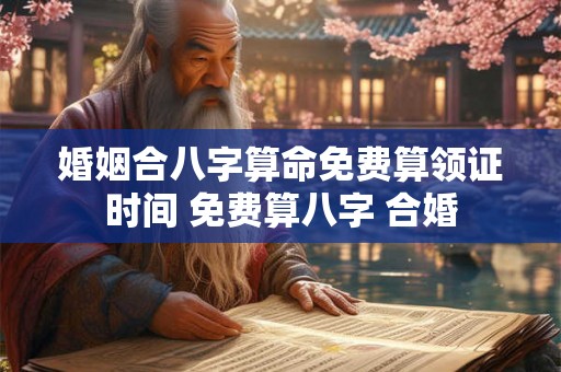 婚姻合八字算命免费算领证时间 免费算八字 合婚