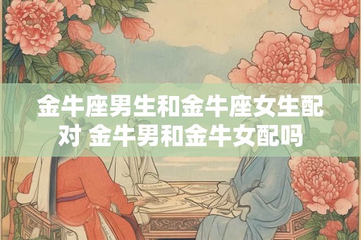 金牛座男生和金牛座女生配对 金牛男和金牛女配吗