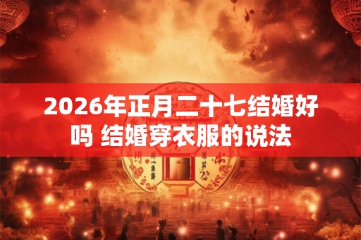 2026年正月二十七结婚好吗 结婚穿衣服的说法