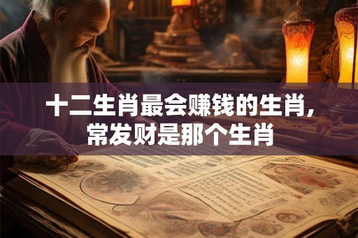 十二生肖最会赚钱的生肖,常发财是那个生肖