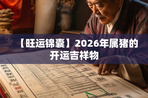【旺运锦囊】2026年属猪的开运吉祥物