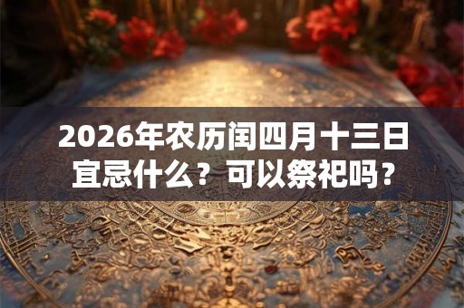 2026年农历闰四月十三日宜忌什么？可以祭祀吗？
