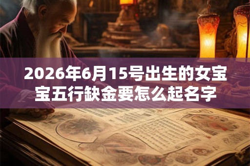 2026年6月15号出生的女宝宝五行缺金要怎么起名字 2026年6月15号出生的女宝宝五行缺金要怎么起名字