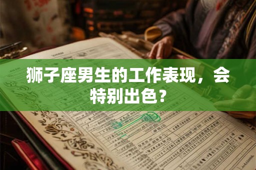 狮子座男生的工作表现,会特别出色? 狮子座男生的工作表现,会特别出色?