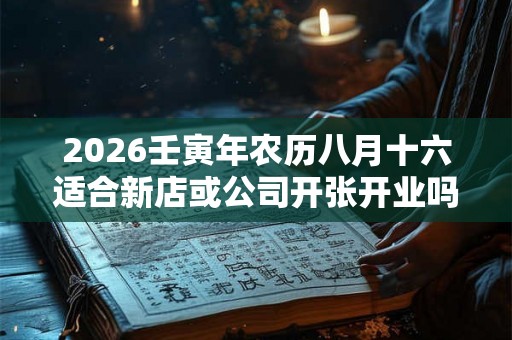 2026壬寅年农历八月十六适合新店或公司开张开业吗? 2026壬寅年农历八月十六适合新店或公司开张开业吗?