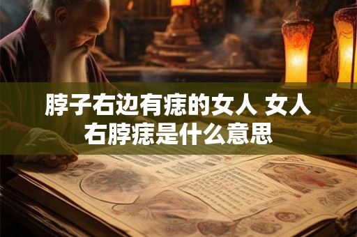 脖子右边有痣的女人 女人右脖痣是什么意思