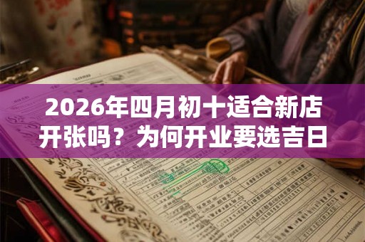 2026年四月初十适合新店开张吗？为何开业要选吉日？