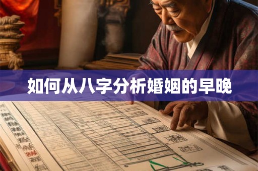 如何从八字分析婚姻的早晚