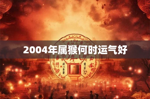 2004年属猴何时运气好