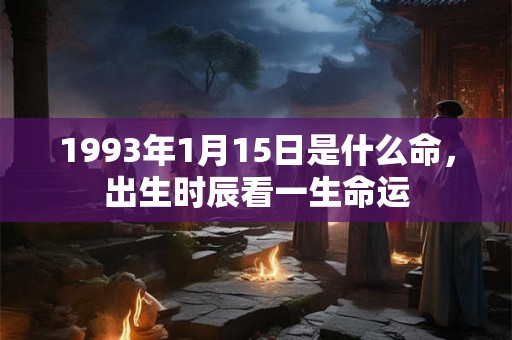 1993年1月15日是什么命，出生时辰看一生命运