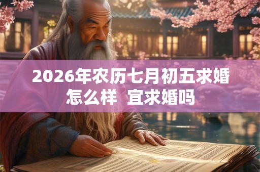2026年农历七月初五求婚怎么样  宜求婚吗